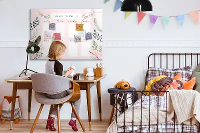 Quadro magnético para escrever planner semanal encantador