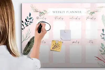 Quadro magnético para escrever planner semanal encantador