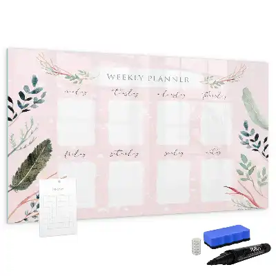 Quadro magnético para escrever planner semanal encantador