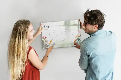 Quadro magnético para desenho tema espaço para receitas