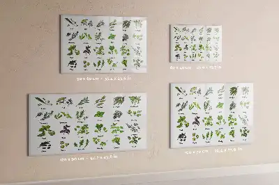 Quadro magnético para desenhar com tema de espécies de árvores