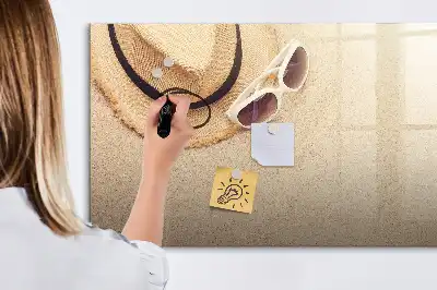 Quadro magnético para escrita acessório para verão