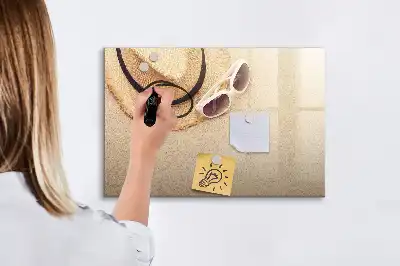 Quadro magnético para escrita acessório para verão