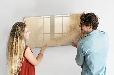 Quadro magnético para desenhar estampa de folhas abstratas