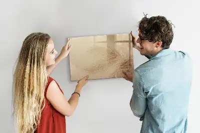 Quadro magnético para desenhar estampa de folhas abstratas