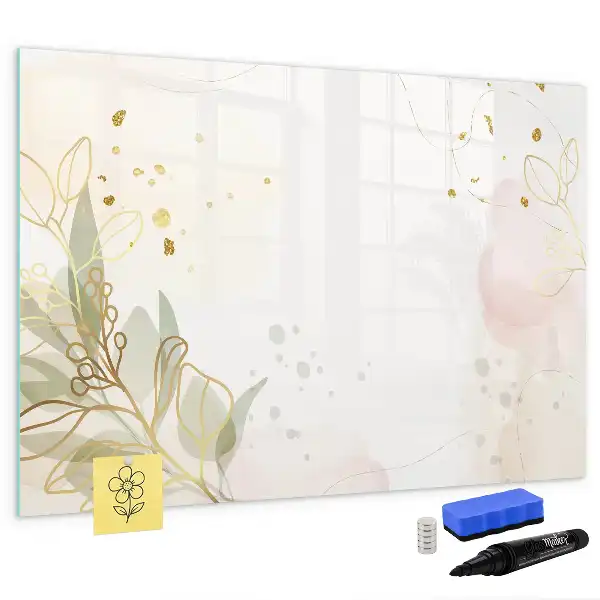 Quadro magnético para escrever abstração pastel