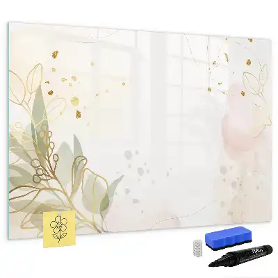 Quadro magnético para escrever abstração pastel