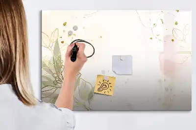 Quadro magnético para escrever abstração pastel