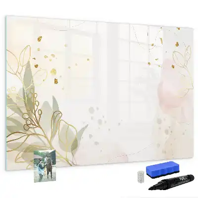 Quadro magnético para escrever abstração pastel