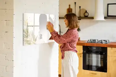Quadro magnético para escrever abstração pastel