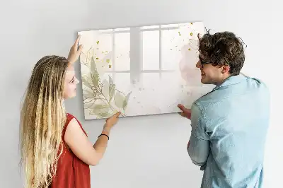 Quadro magnético para escrever abstração pastel