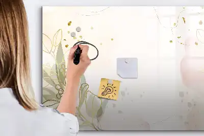 Quadro magnético para escrever abstração pastel