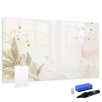 Quadro magnético para escrever abstração pastel