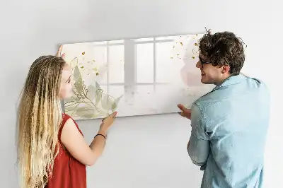 Quadro magnético para escrever abstração pastel