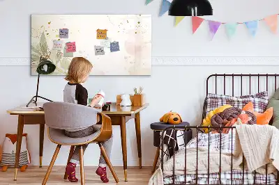 Quadro magnético para escrever abstração pastel