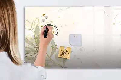 Quadro magnético para escrever abstração pastel