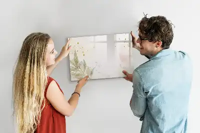 Quadro magnético para escrever abstração pastel