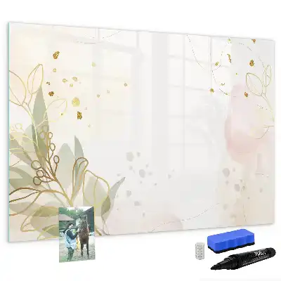 Quadro magnético para escrever abstração pastel