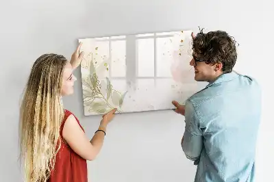 Quadro magnético para escrever abstração pastel