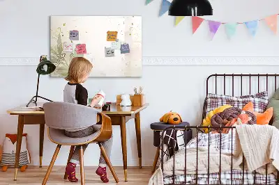 Quadro magnético para escrever abstração pastel