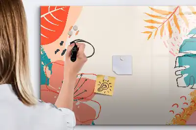 Quadro magnético para desenhar tema plantas havaianas