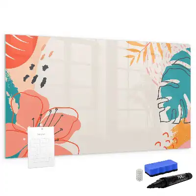 Quadro magnético para desenhar tema plantas havaianas