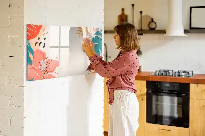 Quadro magnético para desenhar tema plantas havaianas