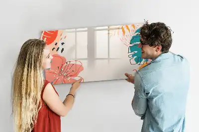 Quadro magnético para desenhar tema plantas havaianas