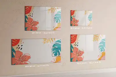 Quadro magnético para desenhar tema plantas havaianas