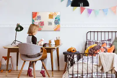 Quadro magnético para desenhar tema plantas havaianas