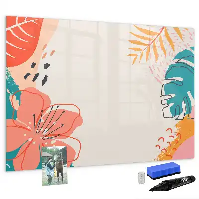 Quadro magnético para desenhar tema plantas havaianas