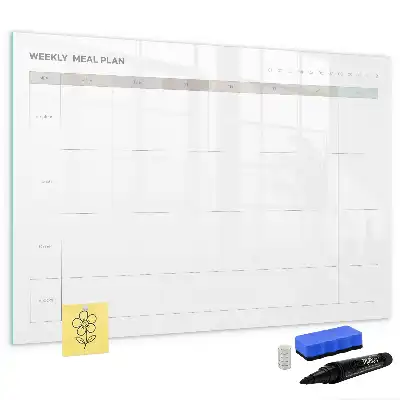 Quadro magnético para escrever menu minimalista
