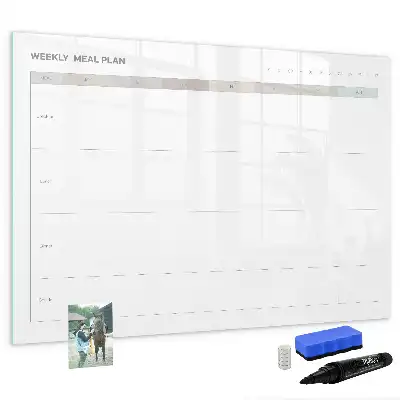 Quadro magnético para escrever menu minimalista