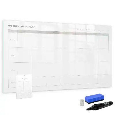 Quadro magnético para escrever menu minimalista