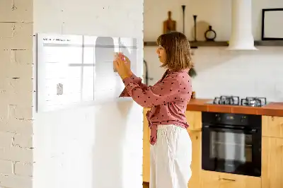 Quadro magnético para escrever menu minimalista