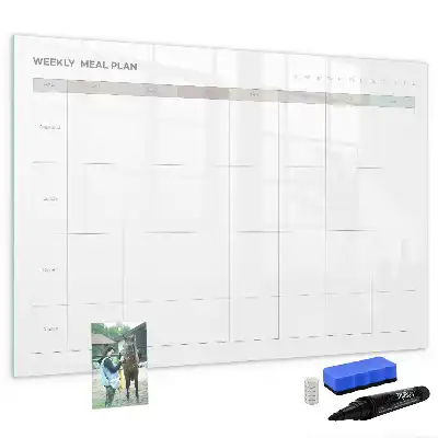 Quadro magnético para escrever menu minimalista