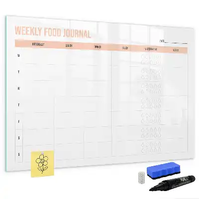 Planificador semanal de refeições quadro magnético para escrever
