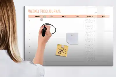 Planificador semanal de refeições quadro magnético para escrever