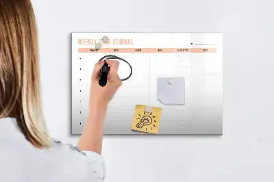 Planificador semanal de refeições quadro magnético para escrever