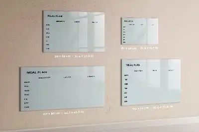 Quadro magnético para escrita com design de menu em tons pastel