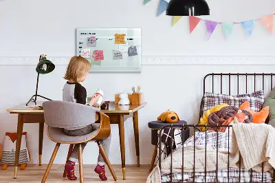 Quadro magnético para escrita com design de menu em tons pastel