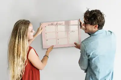 Quadro magnético para desenhar planner semanal encantador