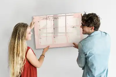 Quadro magnético para desenhar planner semanal encantador