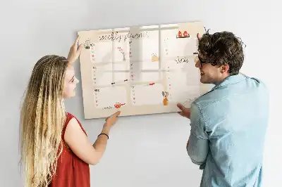 Planner semanal quadro magnético para escrever