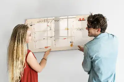 Planner semanal quadro magnético para escrever