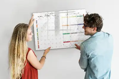 Quadro magnético para desenhar menu semanal