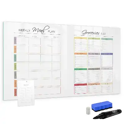 Quadro magnético para desenhar menu semanal