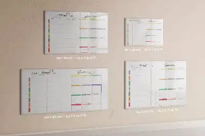 Quadro magnético para desenhar menu semanal