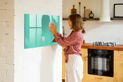 Quadro magnético para escrever na cor turquesa