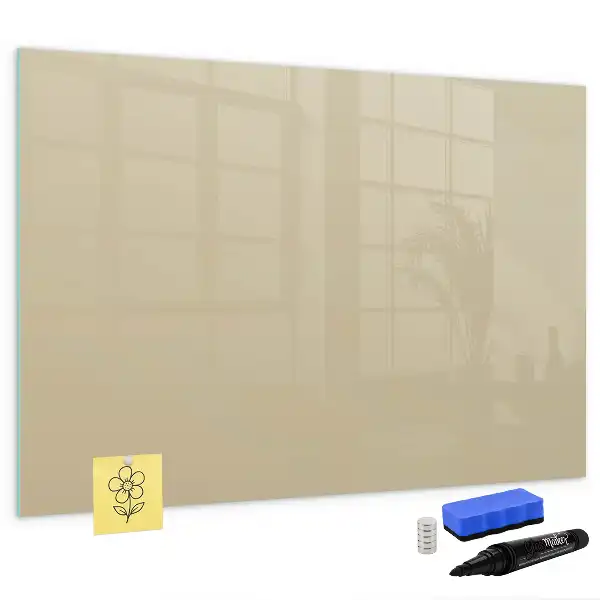 Quadro magnético para escrever na cor bege